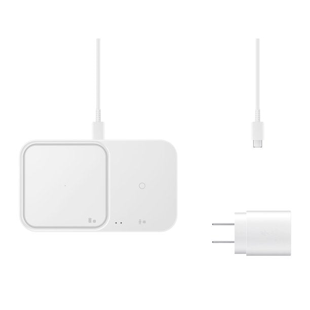 Samsung - 15W Duo Fast Wireless Charger pad with Cable Only - White