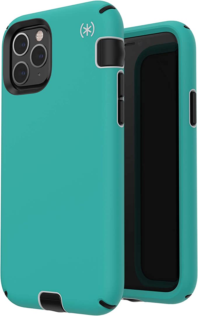 Speck Products Compatible Phone Case for Apple iPhone 11 Pro, Presidio Sport Case, Jet Ski Teal/Dolphin Grey/Black