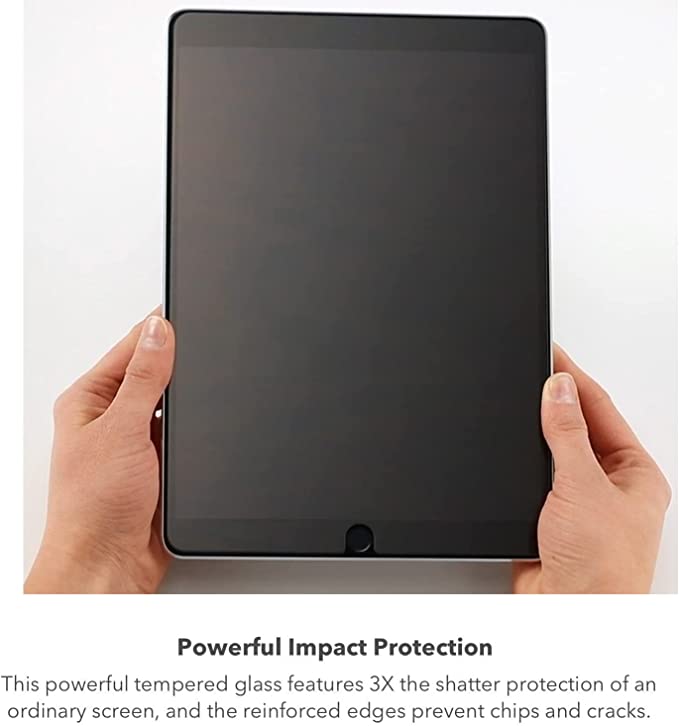 ZAGG InvisibleShield Glass+ Screen Protector for iPad Pro 10.5 and iPad Air 3 (3rd Generation, 2019) - Tempered Glass, HD Clarity, Smudge Resistant, Impact and Scratch Protection - Crystal Clear