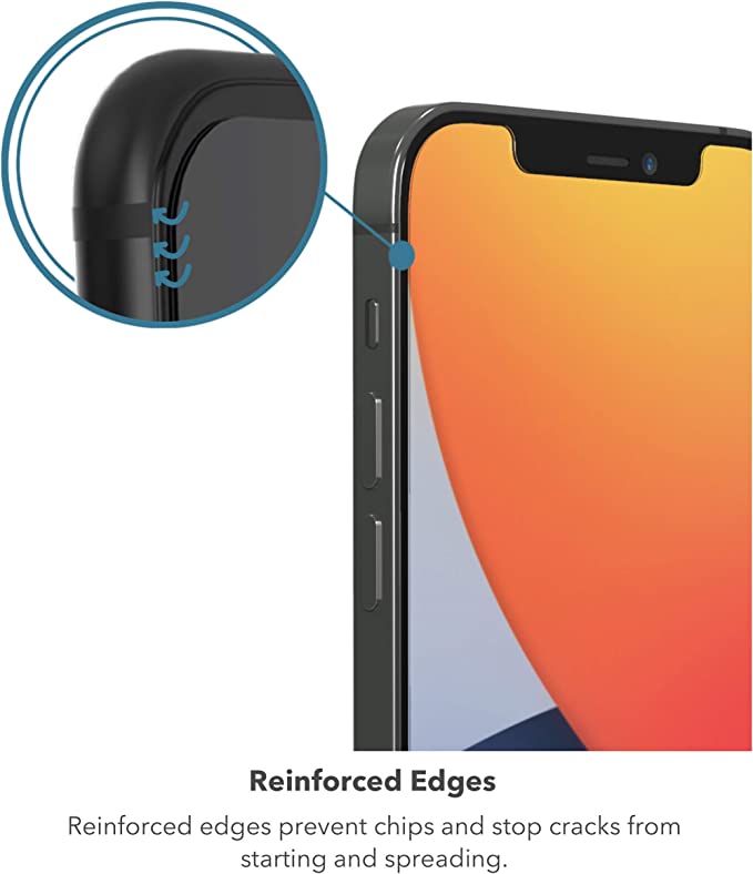 ZAGG InvisibleShield Glass Elite VisionGuard+ Screen Protector - for iPhone 12 Pro Max - Impact Protection, Scratch Resistant, Fingerprint Resistant, Smudge Resistant, Oil Resistant, clear