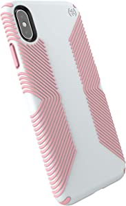 Speck Presidio Grip iPhone Xs Max Case, Dove Grey/Tart Pink