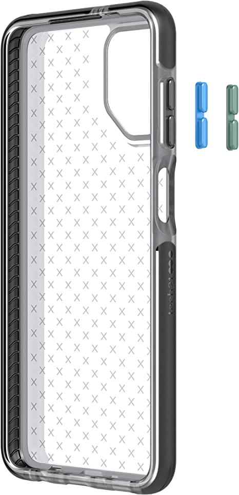 Tech21 Evo Check for Samsung Galaxy A12 – Phone Case with 12ft Drop Protection Black