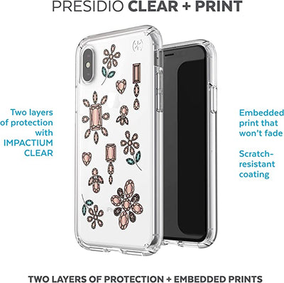 Speck iPhone X/Xs Presidio (DancingDiamonds Peach Gold/Clear)