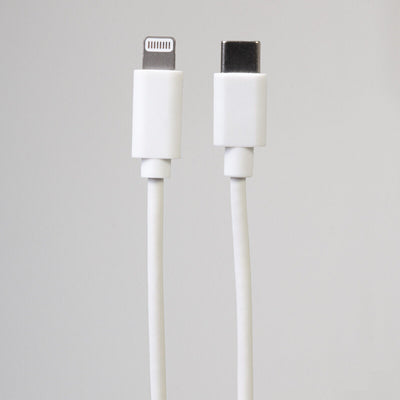 iHip 3ft Rubber Finish Lightning To Type C Cable For Iphone Ipad White