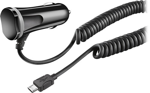 Insignia Samsung 6Ft Coiled Car Charger Micro Usb (Black)