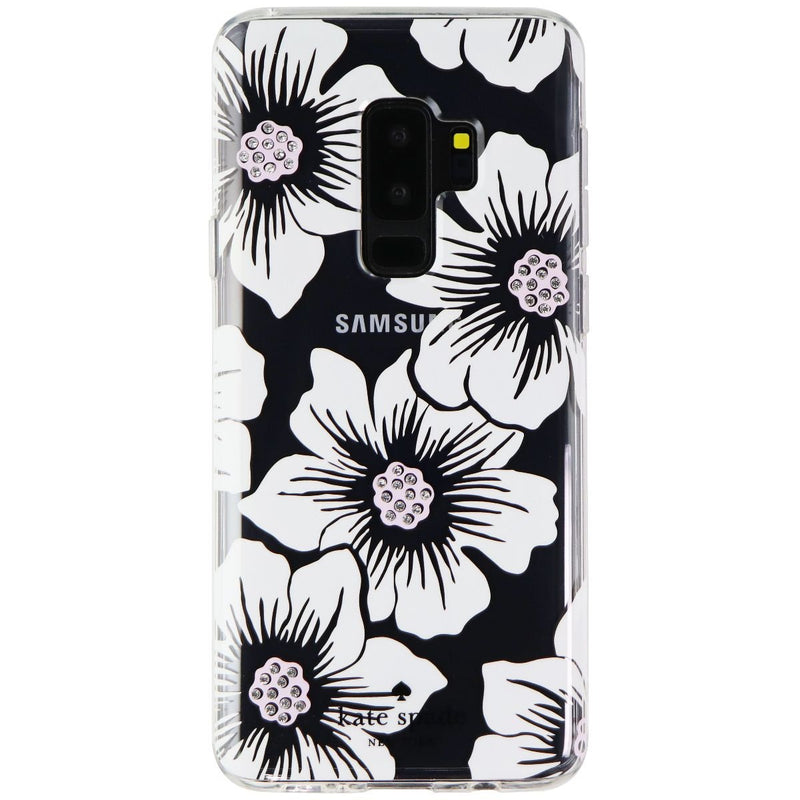 Kate Spade Galaxy S9+ Plus Hardshell (White Flower With Diamond)