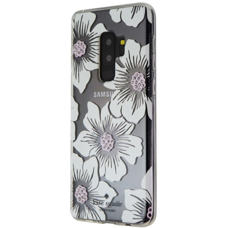 Kate Spade Galaxy S9+ Plus Hardshell (White Flower With Diamond)