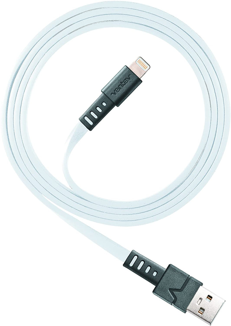 Ventev Lightning Cable Tangle Free Micro Usb Cable- 3.3 Ft (White)